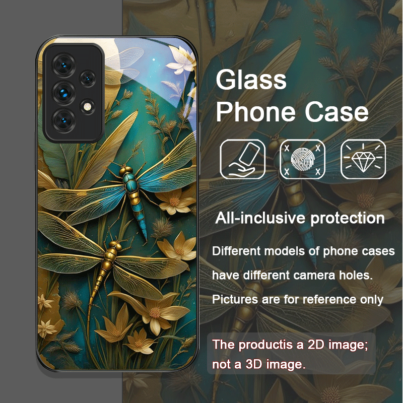 Flower Golden Dragonfly Temper - Samsung Galaxy A55 ulasan dan harga