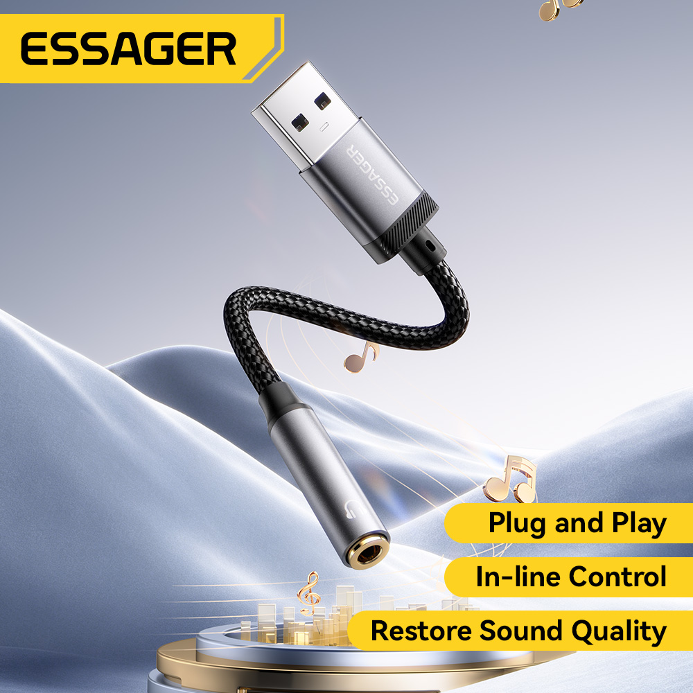 Essager USB To 3.5mm Audio Cab - Wired Earphone Lightning ulasan dan harga