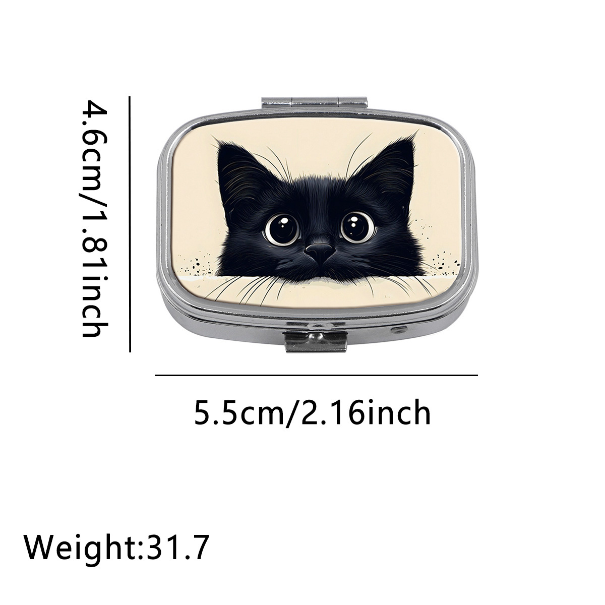 Cute Black Cat Travel Pill Org - Tablet Cute Accessories ulasan dan harga