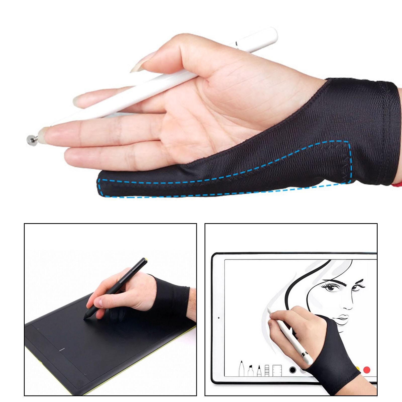 Two Finger Artist Glove for Dr - Drawing Glove Artist ulasan dan harga